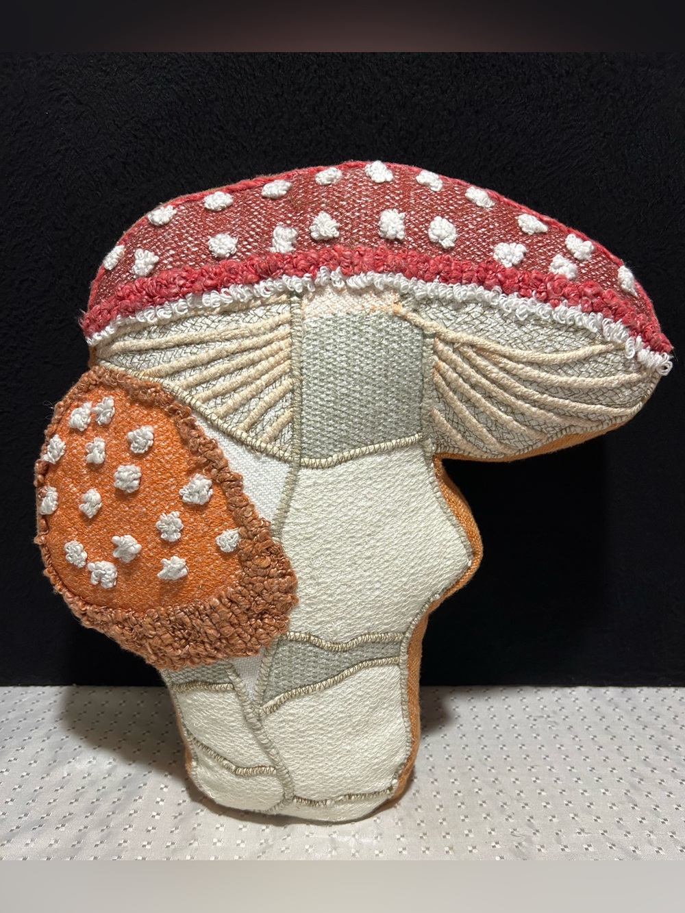 12" x 16" Spring Red & OrangeMushrooms Pillow by Place & Time